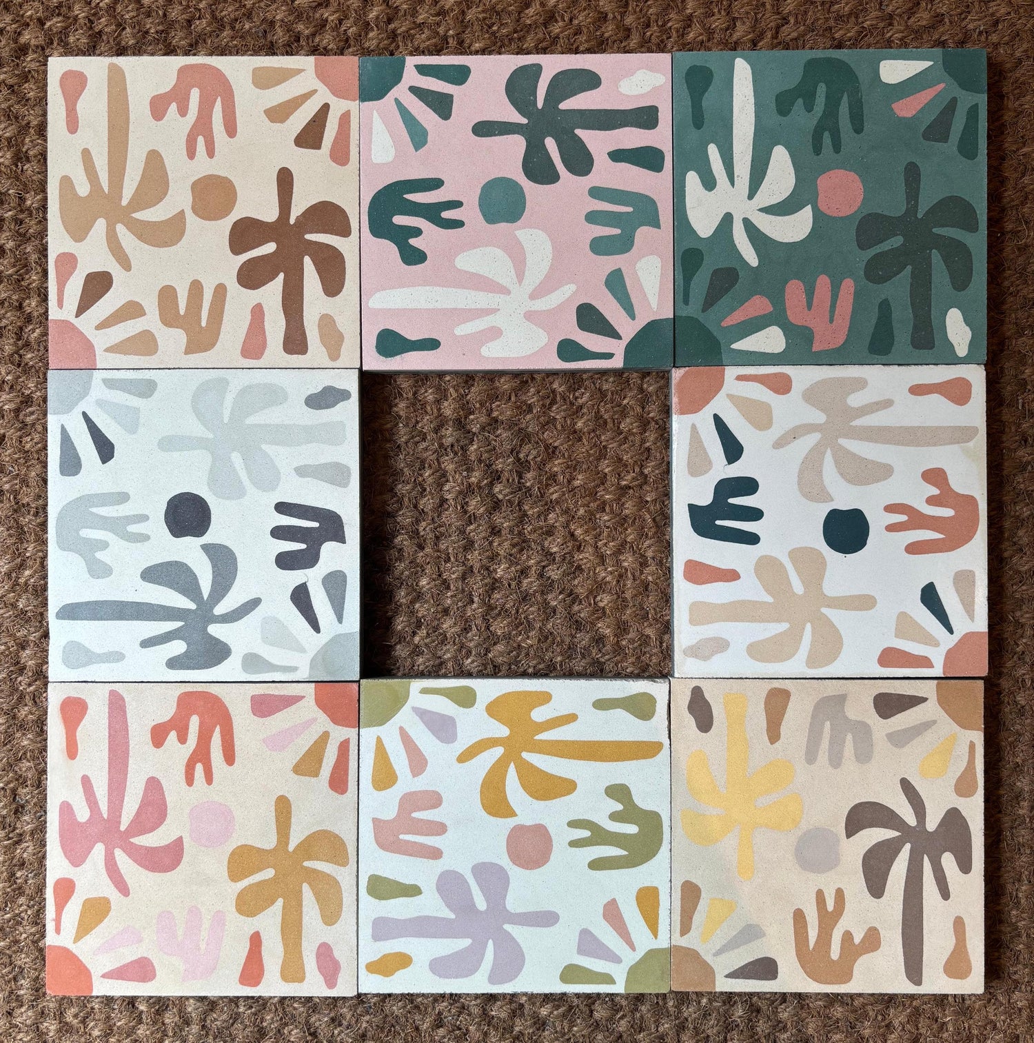 Ahangama Tropical Cut Out 1 - Cement Tile