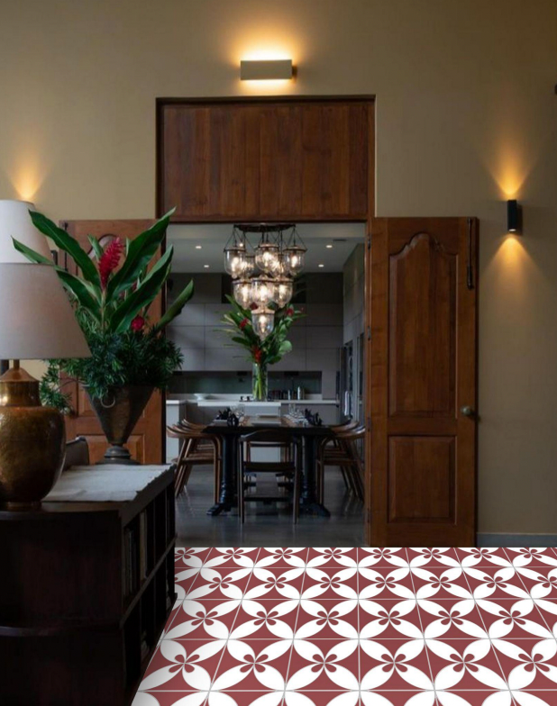 Ixora Floral - Cement Tile