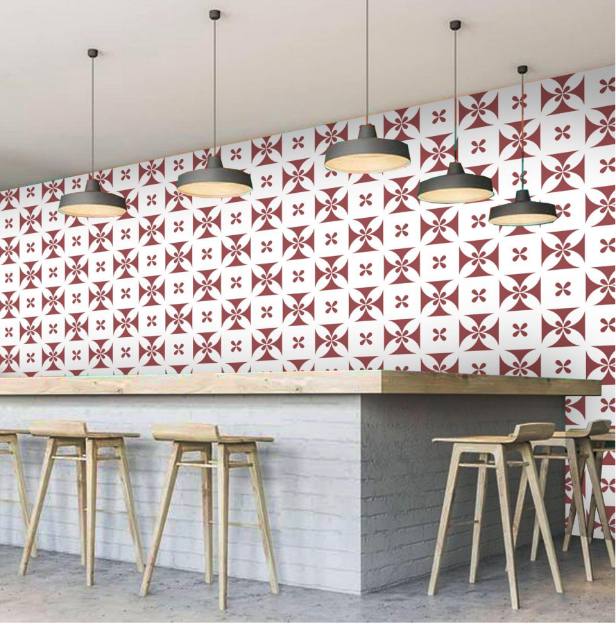 Ixora Floral - Cement Tile