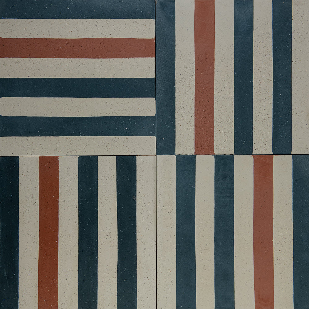 Concarneau (X8 stripes) - Cement Tile