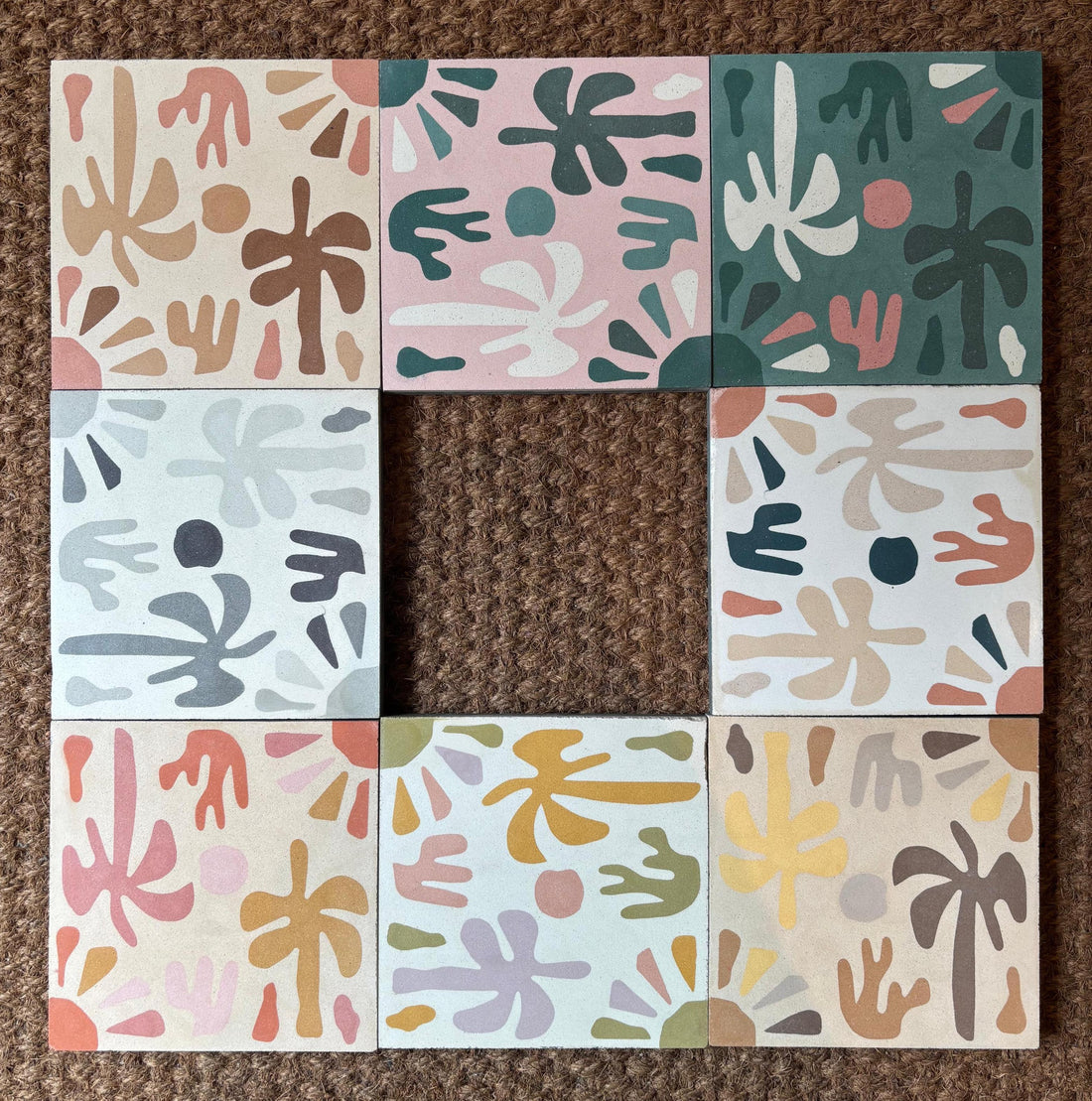 Ahangama Tropical Cut Out 1 - Cement Tile