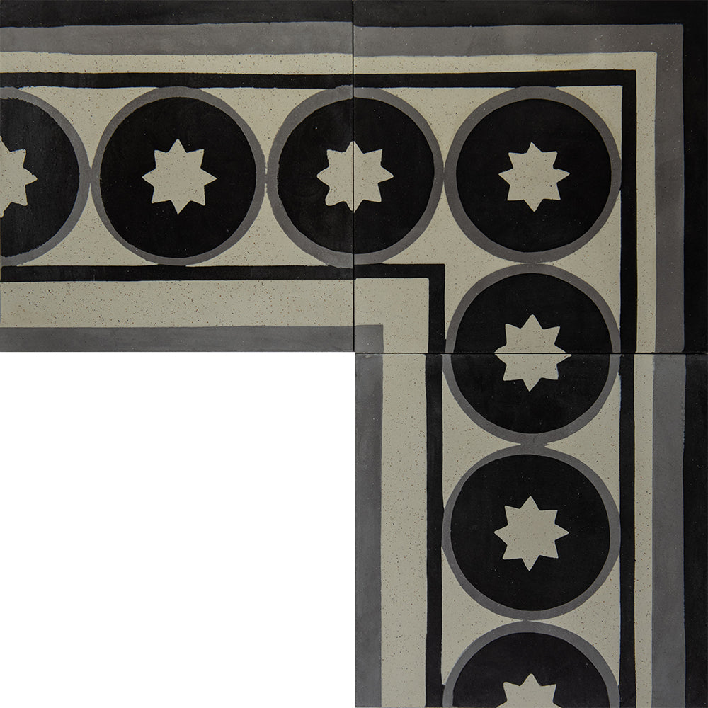 Bordeaux Border & Corner - Cement Tile