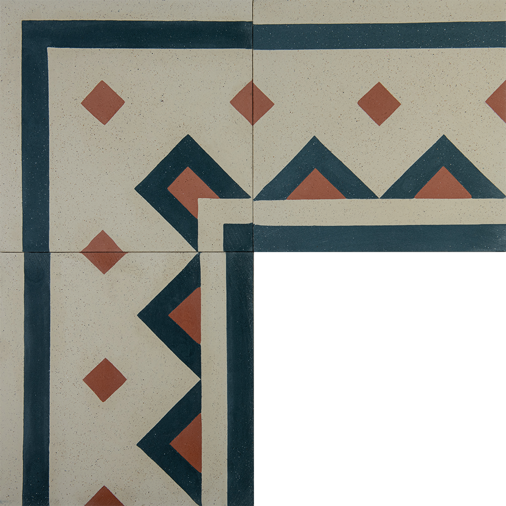 Bremen Border & Corner - Cement Tile