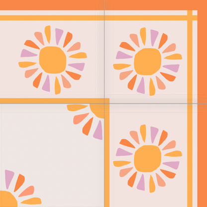 Ahangama Tropical Sunshine Border and Corner 1 - Cement Tile